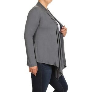 494 - Volcom NWOT Gray Open Front Cardigan, Size M/L